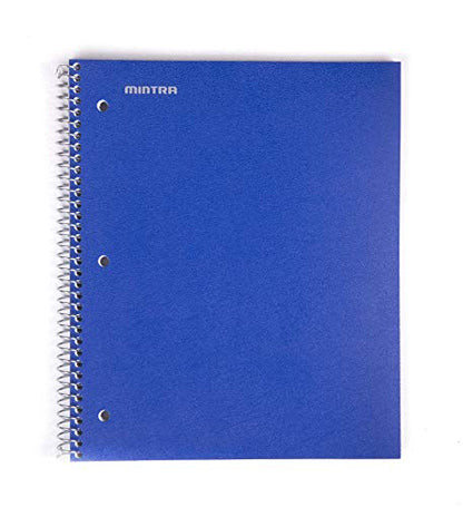 Mintra Office Durable Spiral Notebooks, 1 Subject, (Black, Blue, Red, College Ruled 3 Pack), 100 Sheets, Poly Pocket, Moisture Resistant Cover, Strong Chipboard back, For School, Office, Business - color: aBlack, Blue, Red, size: College Ruled 3pk