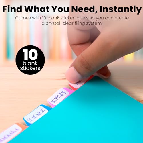 Yoobi Index Legal Dividers Card Holder Set 3x5 – Pack of 4 with Storage Cases & Tab Dividers – Holds 100 Cards Each – Colorful Note Card Organizer for Students, Teachers & Office Use