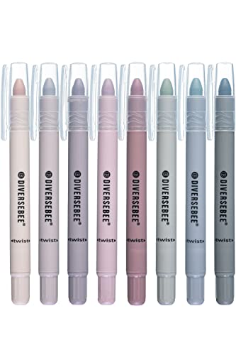 DIVERSEBEE Bible Highlighters and Pens No Bleed, 8 Pack Assorted Colors Gel Highlighters Set, Cute Bible Markers Study Journaling School Supplies and Accessories (Dusty) - color: Dusty