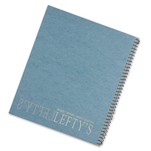 Left-Handed College Ruled Notebook Printed with "Lefty" on the Cover, Set of 3, Assorted Colors