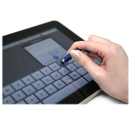 BoxWave Stylus Pen Compatible with TEAMSable Android POS Kiosk with Stand (15 in) - mini Capacitive Stylus, Small Rubber Tip Capacitive Stylus Pen - Jet Black