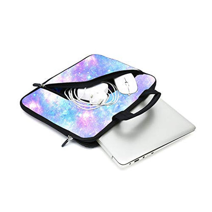 Neoprene Laptop Sleeve - Ultrabook & Chromebook Case - Fits Up to 12.2" - Two Pockets - For Men & Women - Apple, Samsung, Acer, HP, Dell - color: galaxys