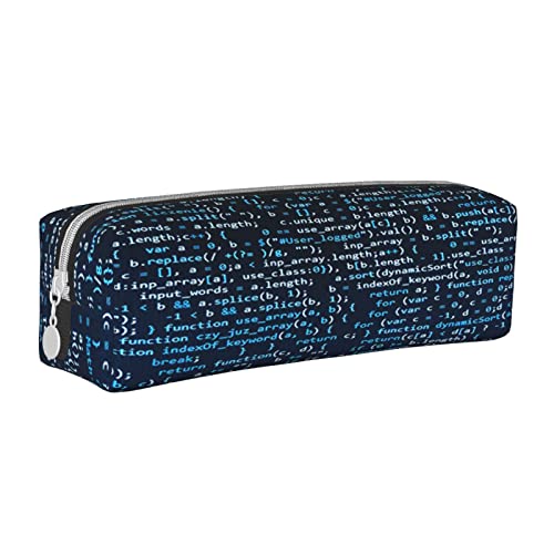 Pencil Case Cool Coding Code Big Capacity Pen Case Pencil Bag Pouch Holder Box for School Office Girls Boys Adult