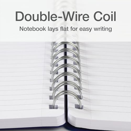 Oxford Poly Spiral Notebooks, Small 5.7" x 8.5" Book, Thick Poly Cover, White Paper, College Rule, 80 Sheets/160 Pages, Jewel Tones, 4 Pack (69720)