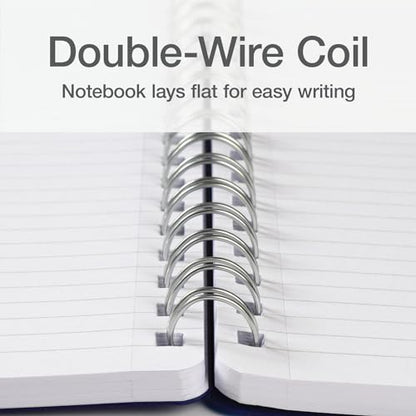Oxford Poly Spiral Notebooks, Small 5.7" x 8.5" Book, Thick Poly Cover, White Paper, College Rule, 80 Sheets/160 Pages, Jewel Tones, 4 Pack (69720)