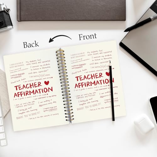 Teacher's Affirmation Notebook, Teacher Appreciation Gifts Journal For Women, Cute Motivational Floral Teach Love Inspire Notebooks, 5.5x8.3 Inch - color: Affirmation