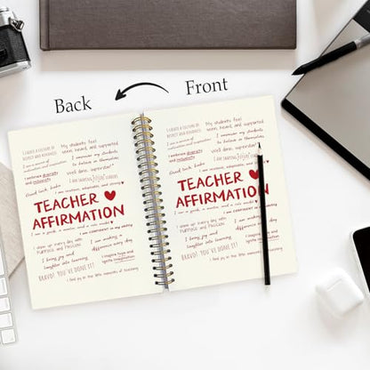 Teacher's Affirmation Notebook, Teacher Appreciation Gifts Journal For Women, Cute Motivational Floral Teach Love Inspire Notebooks, 5.5x8.3 Inch - color: Affirmation