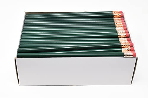 Pencil Guy Blank Round Pencils, Dark Green, 144 Count | Not Sharpened - color: Dark Green, size: 1 Count (Pack of 144), style: Not Sharpened