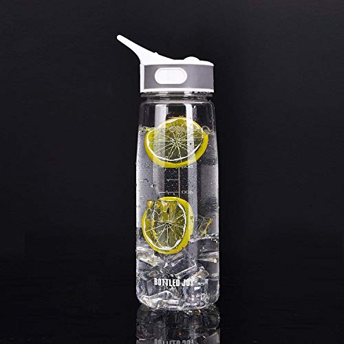 Sports Water Bottle with Straw 800ML Bike Water Bottles Reusable Water Jug 28 OZ Hydro Jug BPA-Free Wide Mouth Water Bottle with Handle for Fitness Outdoor Hiking Camping Dishwasher Safe - color: 800ml clear