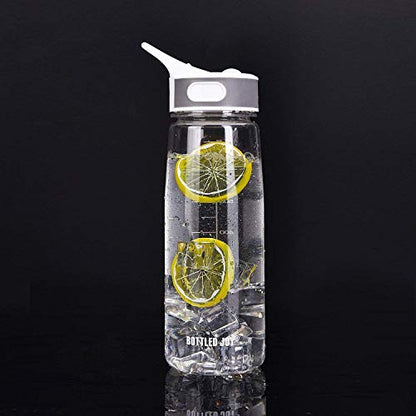 Sports Water Bottle with Straw 800ML Bike Water Bottles Reusable Water Jug 28 OZ Hydro Jug BPA-Free Wide Mouth Water Bottle with Handle for Fitness Outdoor Hiking Camping Dishwasher Safe - color: 800ml clear