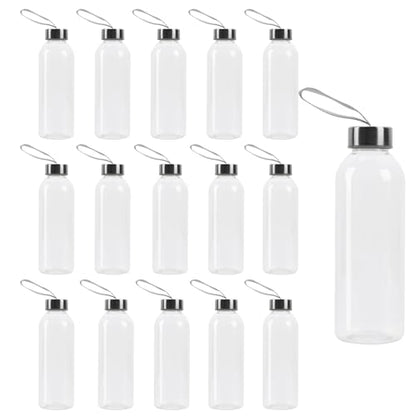 16 Pcs 17 oz Reusable Plastic Sports Water Bottles With Handle Strap | Leakproof Plastic Bottles With Carry Strap For Travel, Cycling, Camping, Hiking, Gym, Sports And Daily Hydration