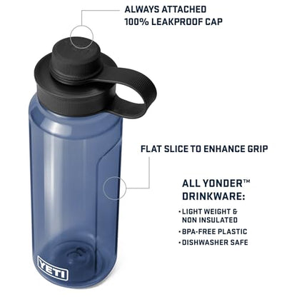 YETI Yonder Water Bottle with Yonder Tether Cap, Lightweight, Leakproof and BPA-Free - color: Seafoam, size: 34 Ounces