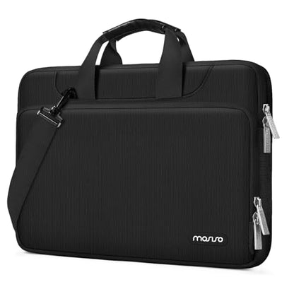 MOSISO 360 Protective Laptop Bag 13.3 inch, 13-14 inch Computer Bag Compatible with MacBook Air 13 inch/Pro 13 inch/Pro 14 inch,HP,Dell,Notebook, Laptop Carrying Case with Strap&Handle, Black - color: Black, size: 13.3 inch