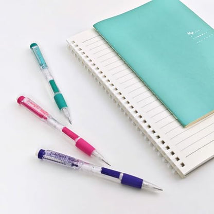 BAZIC Crown 0.5mm Mechanical Pencil (3/Pack) | fine point, click-advance, refillable, Eraser under cap, fine writing, notes, tests - size: 3 Count (Pack of 1)
