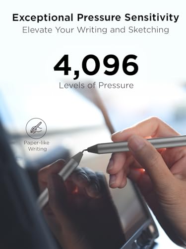 Lenovo USI Stylus Pen, Chrome OS Support, 4,096 Levels of Pressure Sensitivity, 150 Days Battery Life, AAAA Battery, Works with Chromebook, GX81B10212,Grey - style: USI