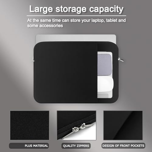 laptopBag - laptopProtective Cover, Large Capacity Laptops Carrier | Multifunction Computer Protective Package, Portable Tablet Organizer, laptopPouch with Side Pocket - color: Black