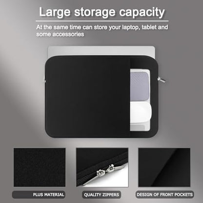 laptopBag - laptopProtective Cover, Large Capacity Laptops Carrier | Multifunction Computer Protective Package, Portable Tablet Organizer, laptopPouch with Side Pocket - color: Black