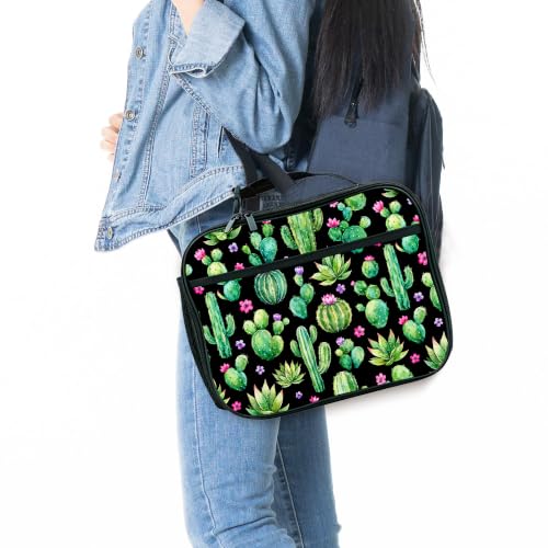 Cactus Lunch Box Insulated Reusable Lunch Bag Tote Cooler for Women Men Boy Girl School Work Office Picnic - color: Cactus