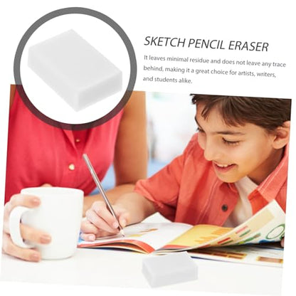 ARTIBETTER 120pcs Drawing Art Erasers PVC White Sketching Erasers for Pencil and Multi-Function School Stationery for Home Office and Classroom Use