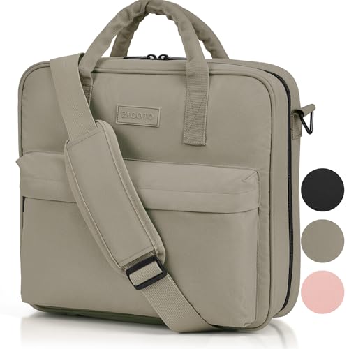 Sturdy 3 Ring Zipper Binder with Strap - 2" Binder with Pockets Holds 500 Sheets, Laptop & More - Durable & Easy to Carry - color: Mud