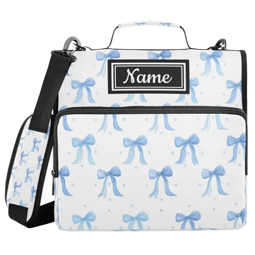 Kcldeci Zipper Binder Organizer 1.5inch 3 ring binder Bag for School and Office Expanding File Folder - color: F25