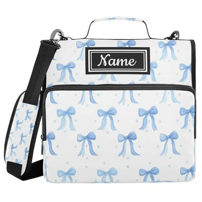 Kcldeci Zipper Binder Organizer 1.5inch 3 ring binder Bag for School and Office Expanding File Folder - color: F25