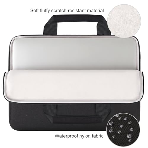 DOMISO 15.6 inch Laptop Case Sleeve Protective Cover Compatible with 16 inch MacBook Pro M4 M3 M2/Pro Max,15.6-16 inch HP Dell ASUS Lenovo Chromebook,Waterproof Computer Cases Bag with Handle,Black - color: Black, size: 15.6 inch