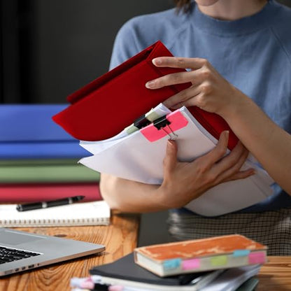 Samsill 1.5 Inch 3 Ring Binders,Made in USA,Economy Round Ring,Clear View Cover,325 Sheet Capacity - for School,Home,Office - Red,(Pack of 12) - color: Red, size: 12-Pack, style: 1.5-Inch