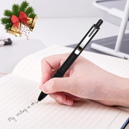 Aisibeiger Ballpoint Pens Black Ink Ball Point Pen with Super Soft Grip Medium Point 1.0mm Office Pens (Silver 12-count) - color: Silver 12-count
