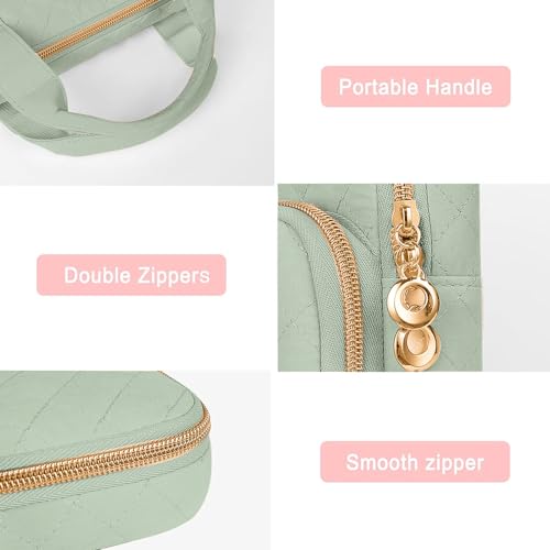 MOSISO 360 Protective Laptop Case 16 inch,15-15.6 inch Laptop Sleeve Compatible with MacBook Pro 16 M5 M4 M3 M2 M1 HP Acer Dell Lenovo,Square Quilted Bag Cover with 2 Pockets&Handle&Belt, Sage Green - color: Sage Green, size: 16 inch