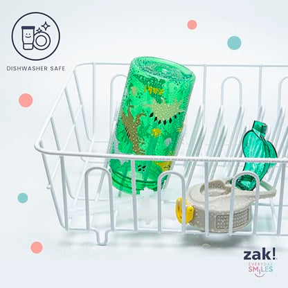 Zak Designs Bluey Sage Kids Water Bottle For School or Travel, 16oz Durable Plastic Water Bottle With Straw, Handle, and Leak-Proof, Pop-Up Spout Cover, 2-Pack Set (Bluey & Bingo) - color: Bluey & Bingo
