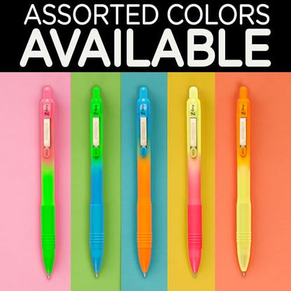 Zebra Pen Z-Grip Ombre Neon Retractable Ballpoint Pen, Black, 1.0mm, 18-Pk | Smooth Writing, Medium Point Tip, Ideal for Planners, Note-Taking, School and Office Supplies, and Everyday Writing (23018) - color: Black Ink Neon Barrel B