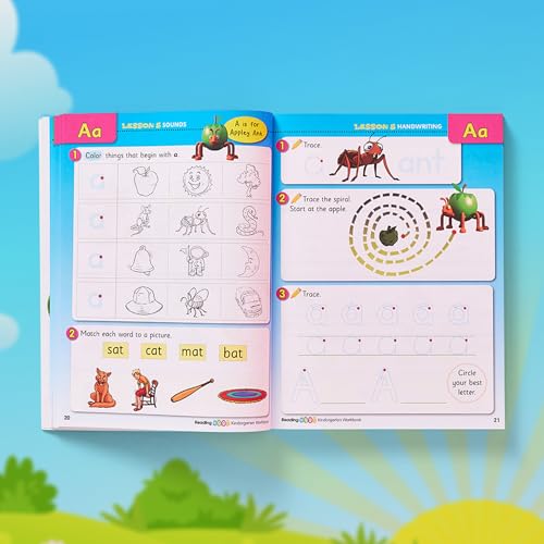Kindergarten Reading Workbook Ages 4–6: 240 Essential Reading Lessons – Phonics, Sight Words, Handwriting, Reading Practice & Comprehension, Yearly Planner, 278 Full-Color Pages – Reading Eggs