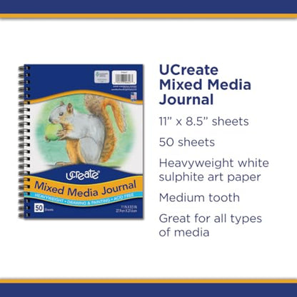 Art1st Mixed Media Journal, Heavyweight, 11" x 8-1/2", 50 Sheets