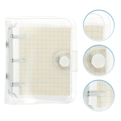 ARTIBETTER Mini Cover Loose-leaf Notebook with White 3-ring Binder, Small Adorable Notepad for Note Taking and Journaling, Convenient Scrapbook for Office and School Use