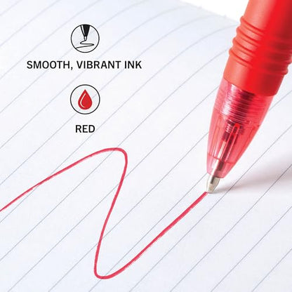 Zebra Pen Z-Grip Retractable Ballpoint Pen, Red Ink, 1.0mm, 18-Pack | Smooth Writing, Medium Point Tip, Ideal for Planners, Note-Taking, School and Office Supplies, and Everyday Writing (22318) - color: Red C