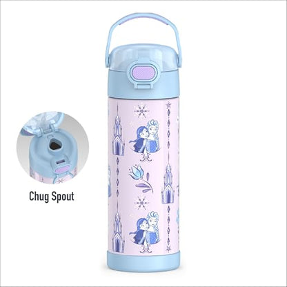 THERMOS FUNTAINER Water Bottle with Spout, 16oz, Frozen | Kids Stainless Steel Insulated Water Bottle, Keeps Drinks Cold Longer for School & Play, BPA-Free - color: Frozen, size: 16 Ounces