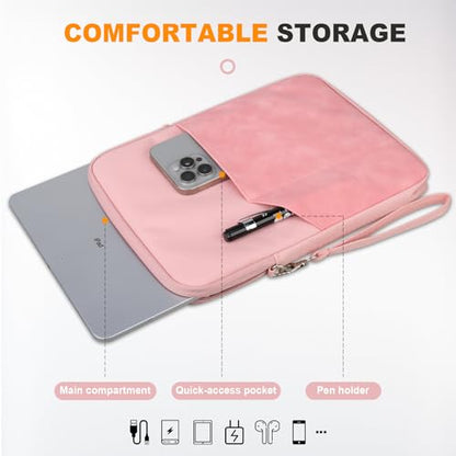 Lacdo Tablet Sleeve Case for 13 inch New iPad Air M4 M3 M2 2026-2024, 13" iPad Pro M5 M4 2025-2024, 12.9 inch iPad Pro 6 5 4 3 with Magic Keyboard Smart Keyboard Folio, ipad pro 13 inch Sleeve, Pink - color: Pink, size: 12-13 Inch