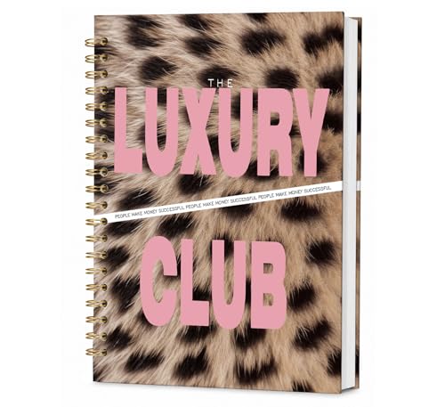 KDHTY Vintage Trendy Y2K Luxury Notebook,Trendy Aesthetic Notebook for Women Teens Girls,Y2k Preppy Leopard Journal Girly Notebook,Back to School Supplies for College Student Work School,5.5x8.3 - style: preppy 3