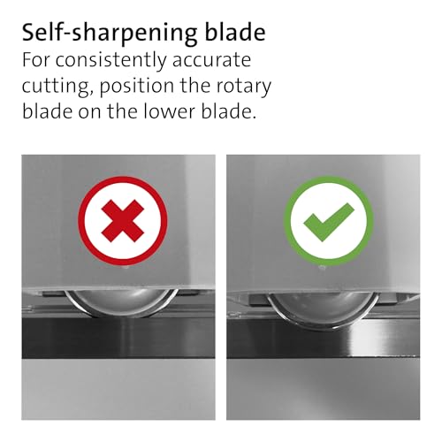 Dahle 507 Personal Rotary Trimmer, 12" Cut Length, 7 Sheet Capacity, Self-Sharpening, Automatic Clamp, German Engineered Paper Cutter - size: 12" Cut Length