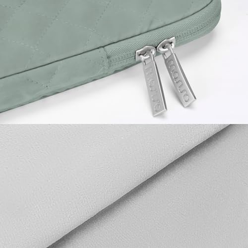 MOSISO Laptop Case 16 inch, 15-15.6 inch Laptop Sleeve Compatible with MacBook Pro 16, HP Dell Acer ASUS Lenovo Notebook, Square Quilted Vertical Computer Bag with Pocket&Small Case, Antique Green - color: Antique Green, size: 16 inch