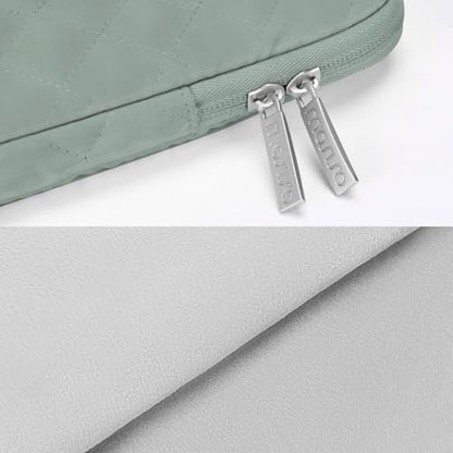MOSISO Laptop Case 16 inch, 15-15.6 inch Laptop Sleeve Compatible with MacBook Pro 16, HP Dell Acer ASUS Lenovo Notebook, Square Quilted Vertical Computer Bag with Pocket&Small Case, Antique Green - color: Antique Green, size: 16 inch