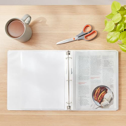 Amazon Basics Polypropylene Sheet Protectors for 3 Ring Binder, Non-Glare, Top Loading, Document Protection, Clear, 200-Pack