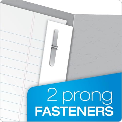Oxford Two-Pocket Folders w/Fasteners, Gray, Letter Size, 25 per Box (57705) - color: Gray, size: 25 Count