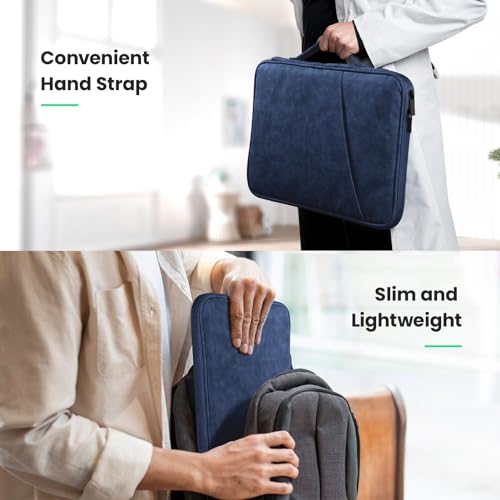 DTTO 9-11 Inch Tablet Sleeve Bag for iPad A16 11-in/Air 11-in M3 M2, iPad 10th Gen 10.9", iPad 9/8/7th Gen 10.2", iPad Air 5/4th Gen 10.9", iPad Pro 11, Galaxy Tab A9+, Waterproof Travel Bag, Navy - color: Navy Blue, size: 9-11 Inch