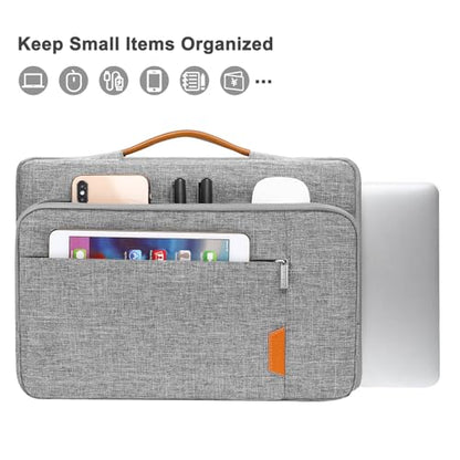 MOSISO 360 Protective Laptop Case 13 inch, 13 inch Laptop Sleeve, Gray | Compatible with MacBook Air M5 M4 M3 M2 M1 2026-2018/Neo/Pro M2 M1, Side Open Carrying Case with Raised Pocket&Handle&Belt