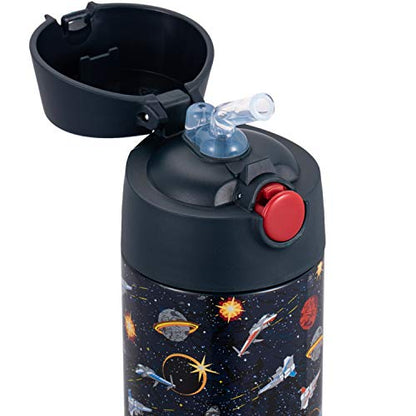 Snug Insulated Kids Water Bottle with Straw & Spout – Double-Wall Stainless Steel, Leakproof, Easy-Flip Lid – For School, Travel, Toddlers & Big Kids - Space Wars, 17oz - color: Space, size: 16.9 Ounces
