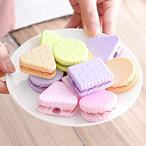 Cute Pencil Sharpeners for No.2/Colored/Art Pencils, 12 PCS | Cookie Shape Design, 3 Shapes Included, Manual Handheld, Home & Office Use, Assorted Colors