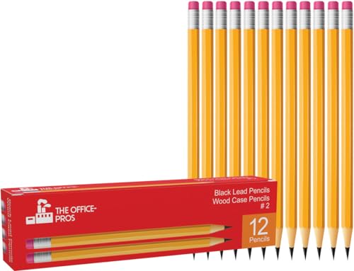 #2 Pencils, Pre-Sharpened, 12 Pencils Per Box, School Tests, Office And Home Use, Works On Index Cards - style: Pencils #2