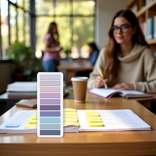200 Pcs Sticky Index Tabs, Page Markers Notes Tabs Writable and Repositionable Book Flags Tabs Strip Index Tabs for Page Marking Classify File Notebooks and Writing Pads